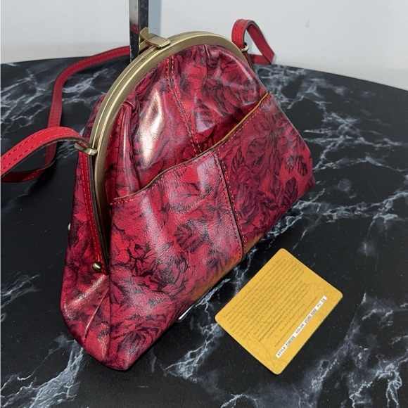 PATRICIA NASH Handbag Silvia Leather Frame Small Red Shoulder Bag AUTHENTIC NEW - Picture 1 of 11